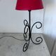 Wrought iron spiral lamp