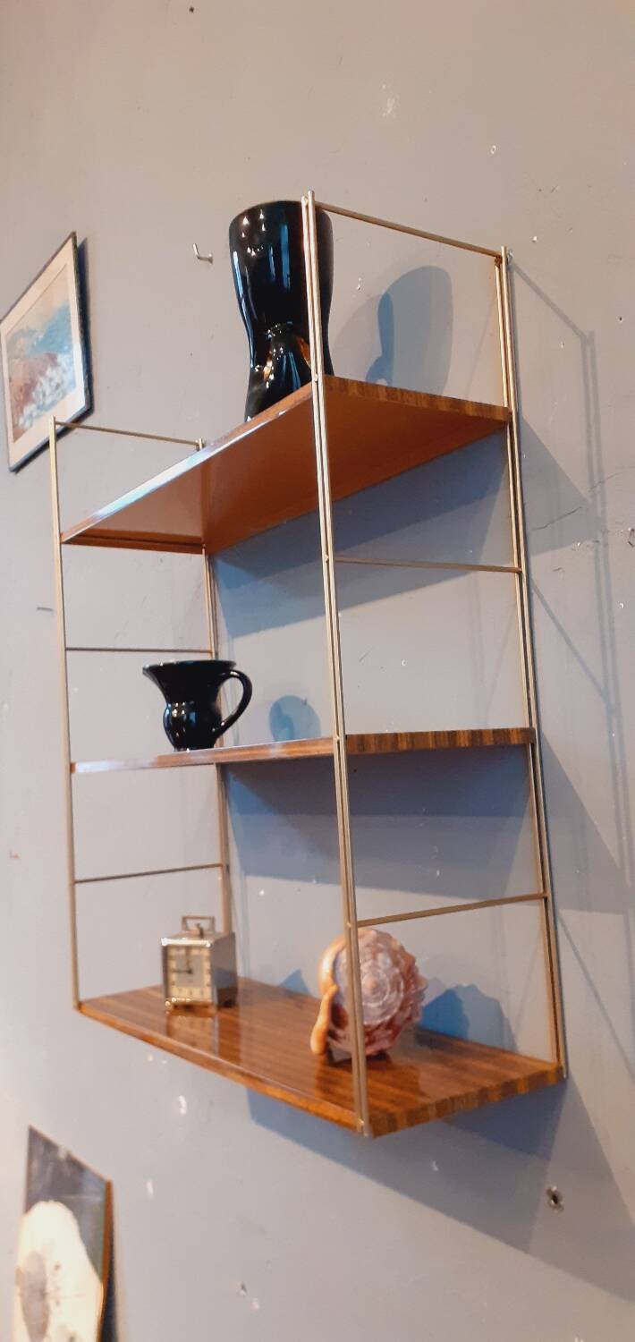 Étagère murale vintage année 60 métal laqué