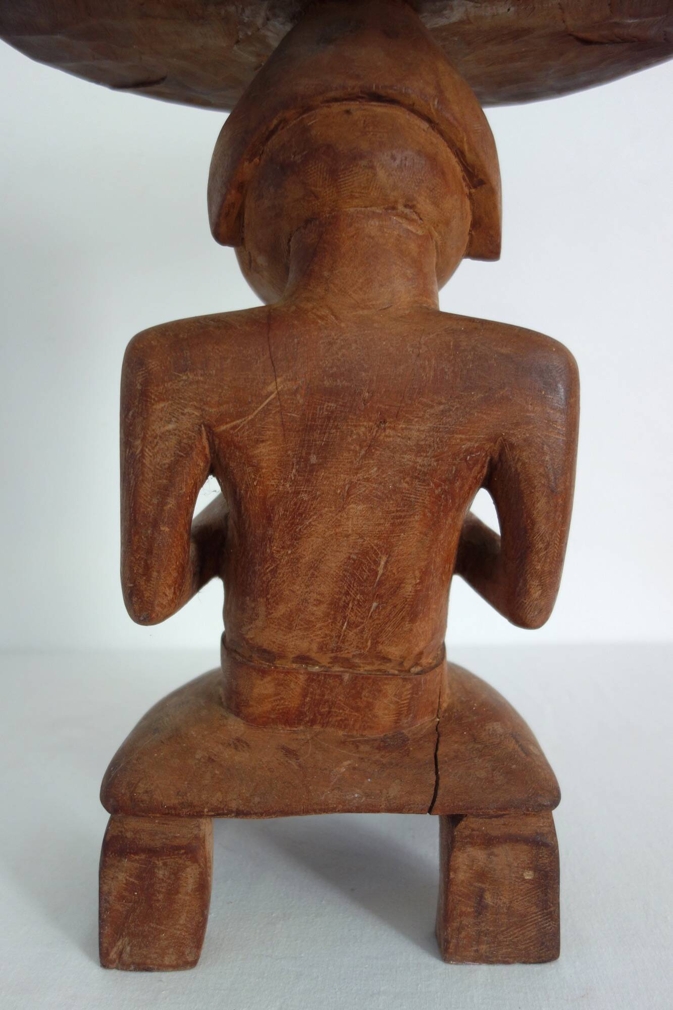 Vintage Luba carved wooden stool