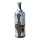 Stoneware bottle vase, abstract décor, 70s