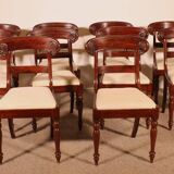 Set of 10 Restoration Period Mahogany Chairs