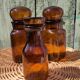 Trio de bocaux vintages style pots apothicaire