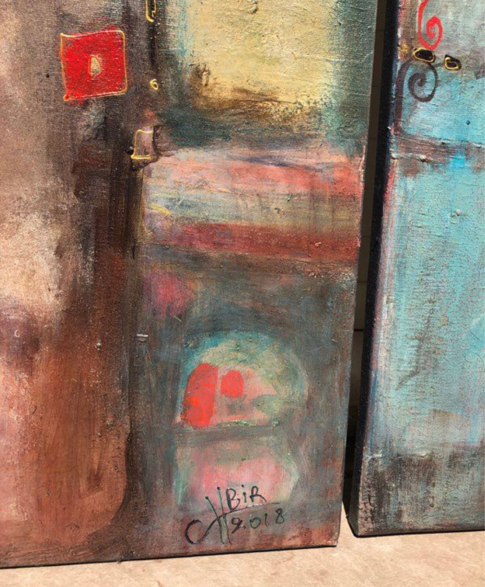 Chantal Bir 2018 - Set of x4 paintings on canvases