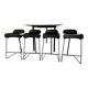 4 tabourets design BCN noirs