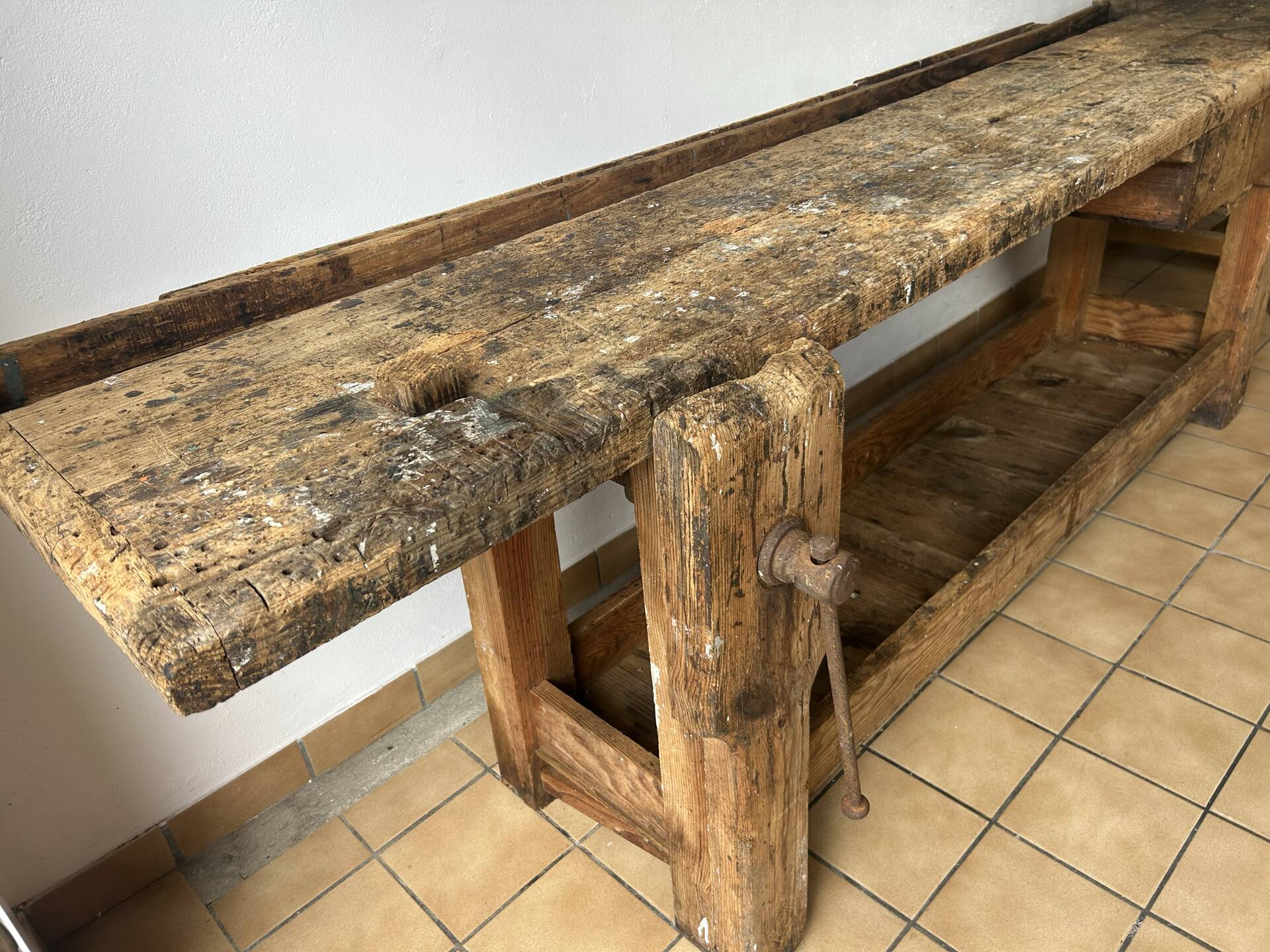 Old carpenter's workbench