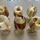 Vintage Onyx Glass Lot Circa 1970