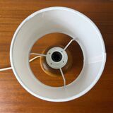 Lampe pied bois avec abat jour blanc