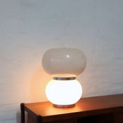 Murano pulegoso glass double shade table lamp Mazzega 1970s