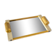 Plateau miroir bois et métal