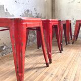 Tolix red metal industrial tab