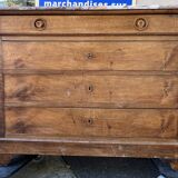 Louis Philippe style 04-drawer chest of drawers with marble top