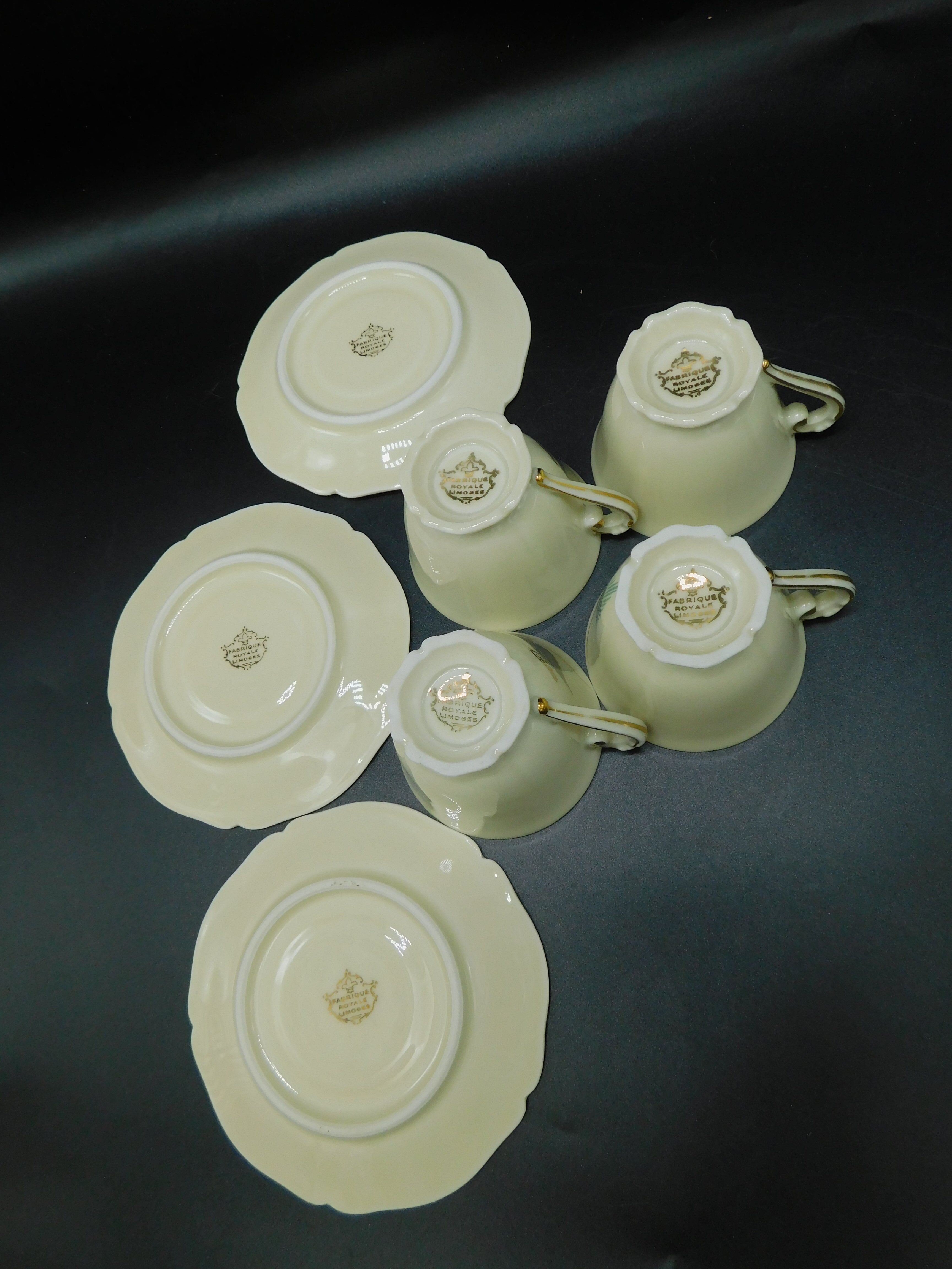 Coffee cups - Royal factory of Limoges D'Artois