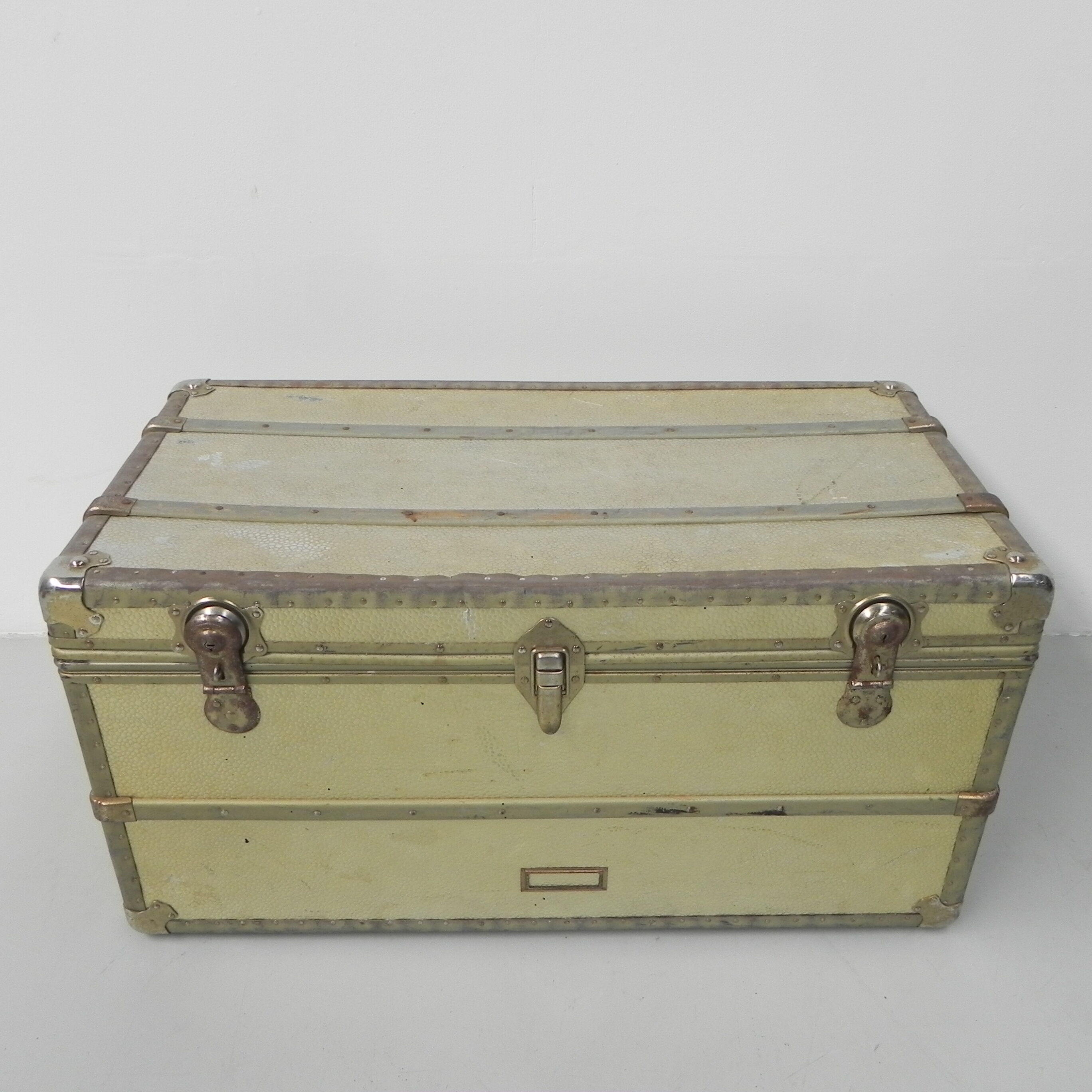 Aluminum clad chest, treasure chest