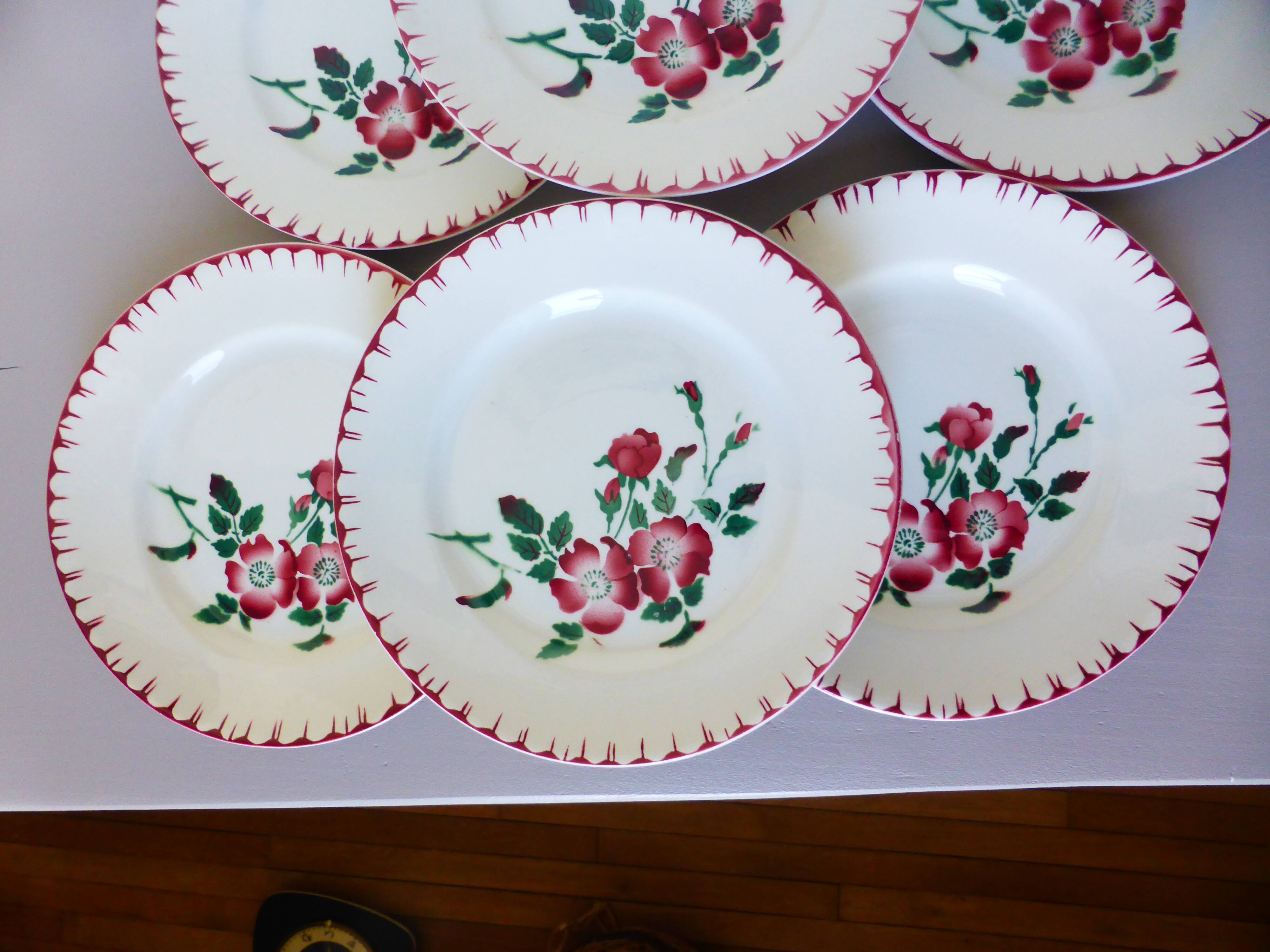 6 dessert plates of Digoin Sarreguemines model Epernay 210714