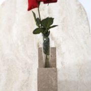 Fratelli Manelli style Travertine and glass test tube vase