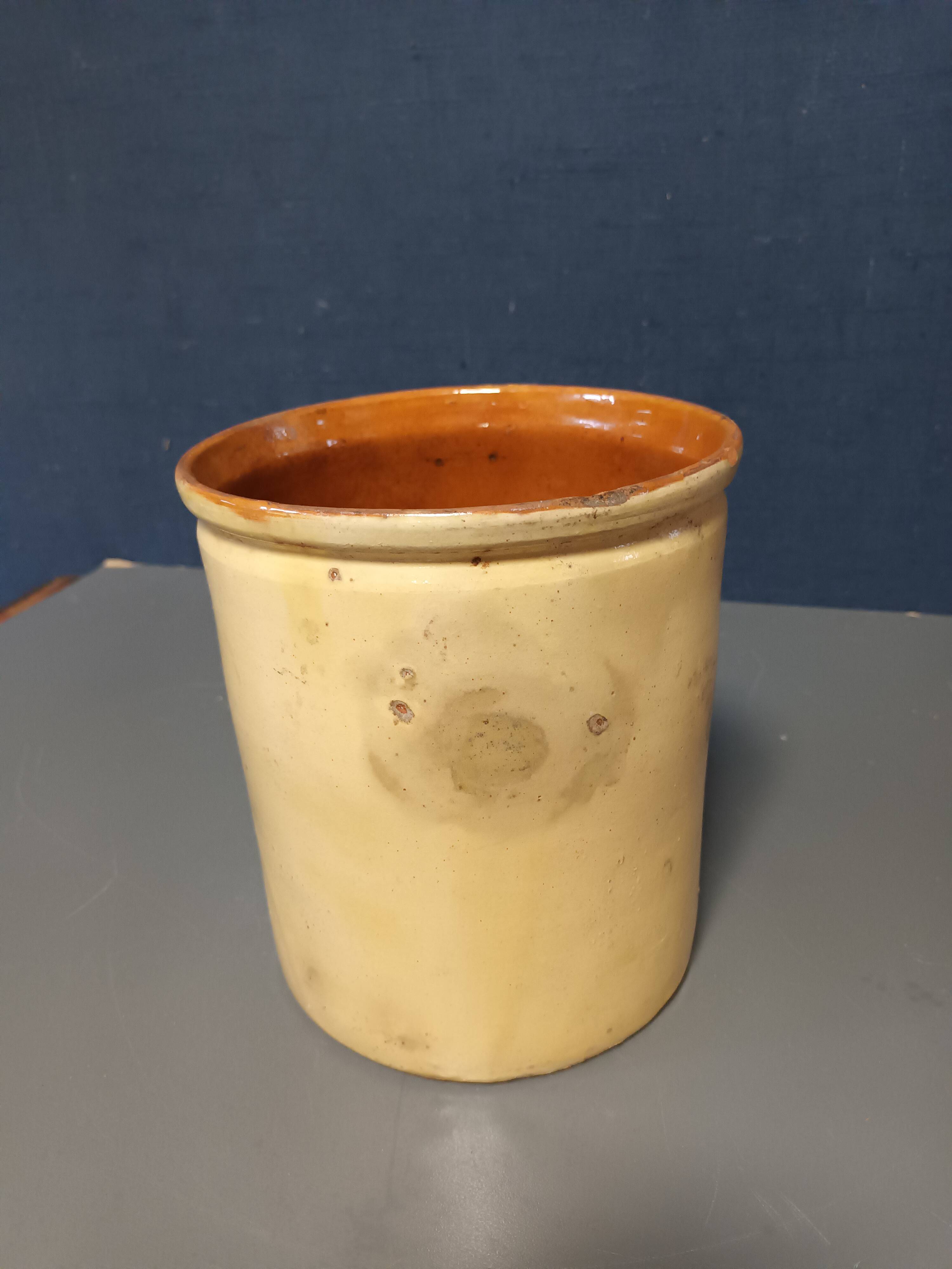 Varnished terracotta pot