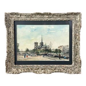 Aquarelle Notre-Dame - paris
