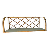 Vintage rattan wall shelf
