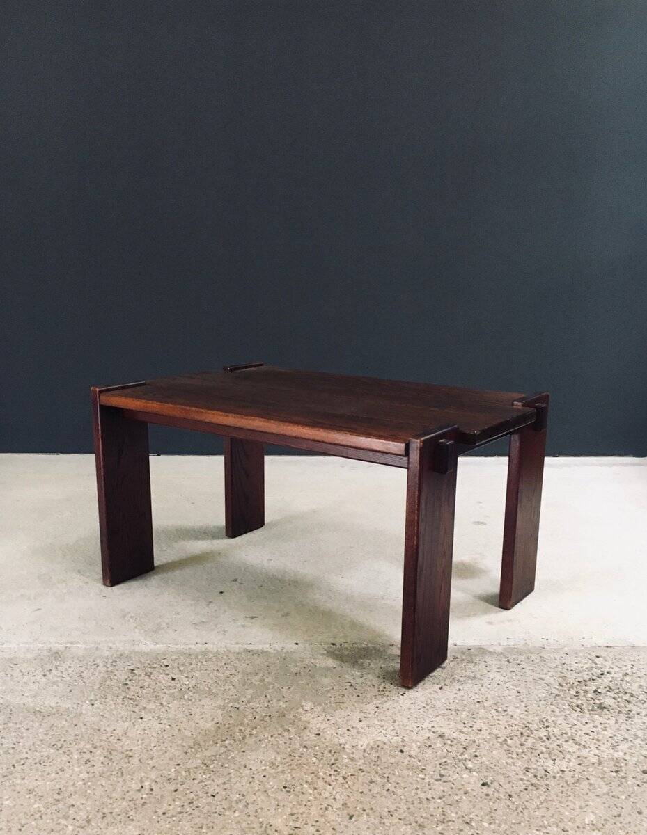 Constructivist Oak Dining Table, Belgium, 1960s
