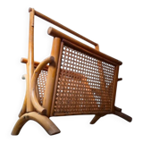 Rattan magazine rack