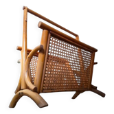 Rattan magazine rack