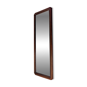 Vintage wooden rectangular mirror 129 x 39 cm