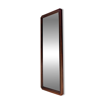 Vintage wooden rectangular mirror 129 x 39 cm