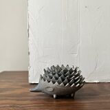 Scandinavian figurine - metal hedgehog ashtray, Walter Bosse 1950