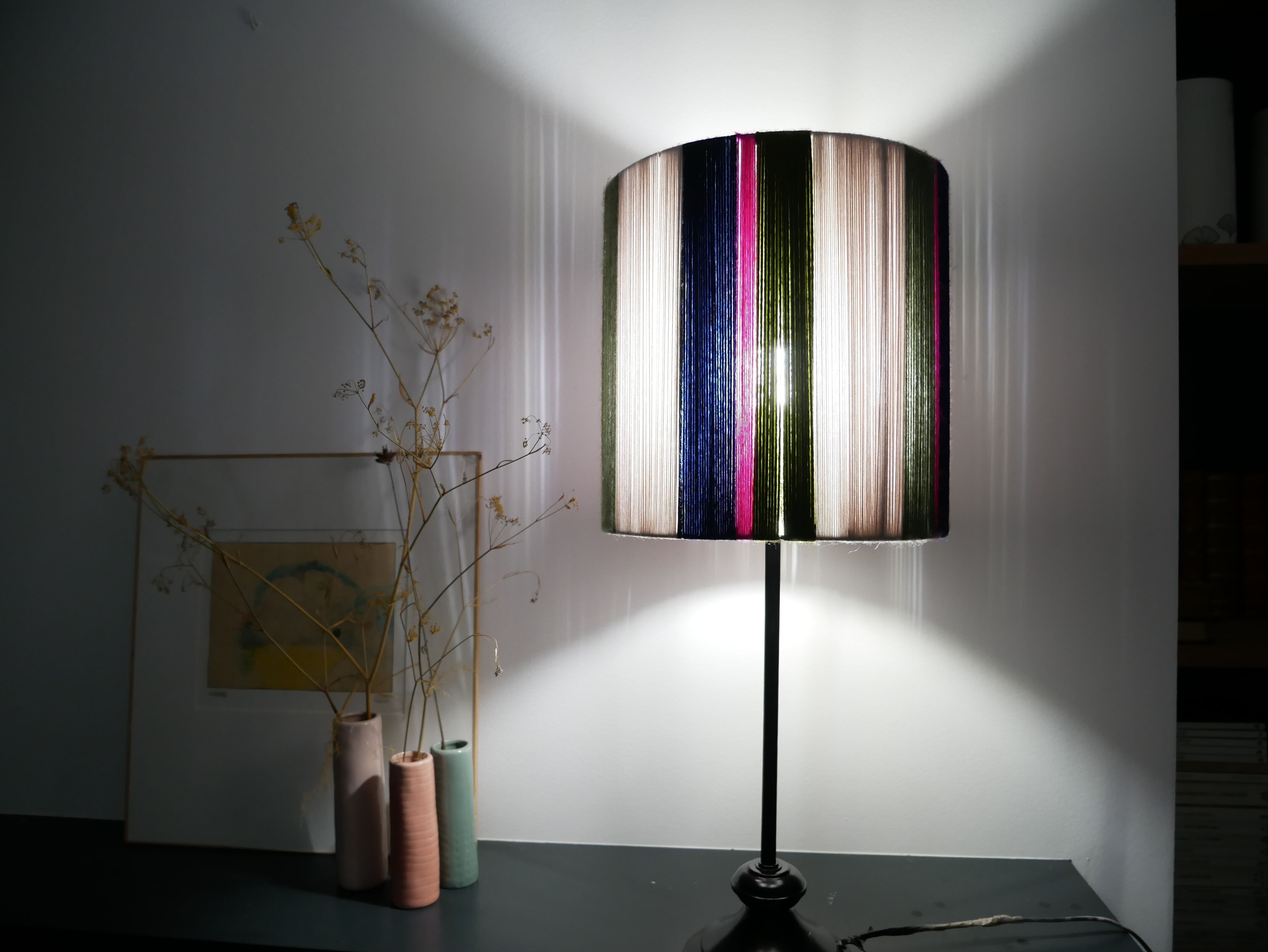 Suzy model lampshade - hand-woven lamps - Unique lampshade in woven yarn - woven suspension