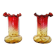 2 Art Nouveau Style Turned Glass Vases from 1900