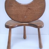 Pair of tripod stools feet solid wood solid wood vintage design