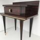 Chevet années 50-60 vintage en formica vernis laqué et pieds compas