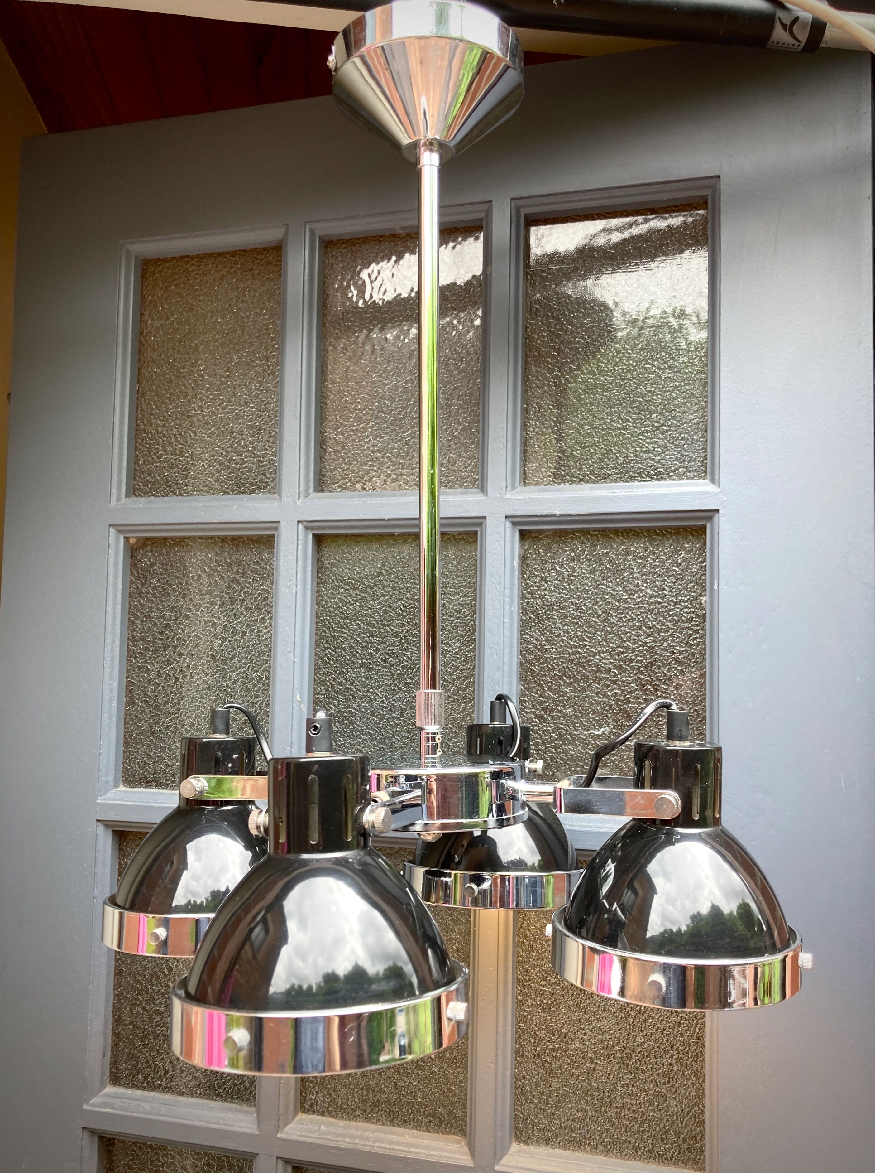 Suspension with 4 lamps of adjustable light indus
