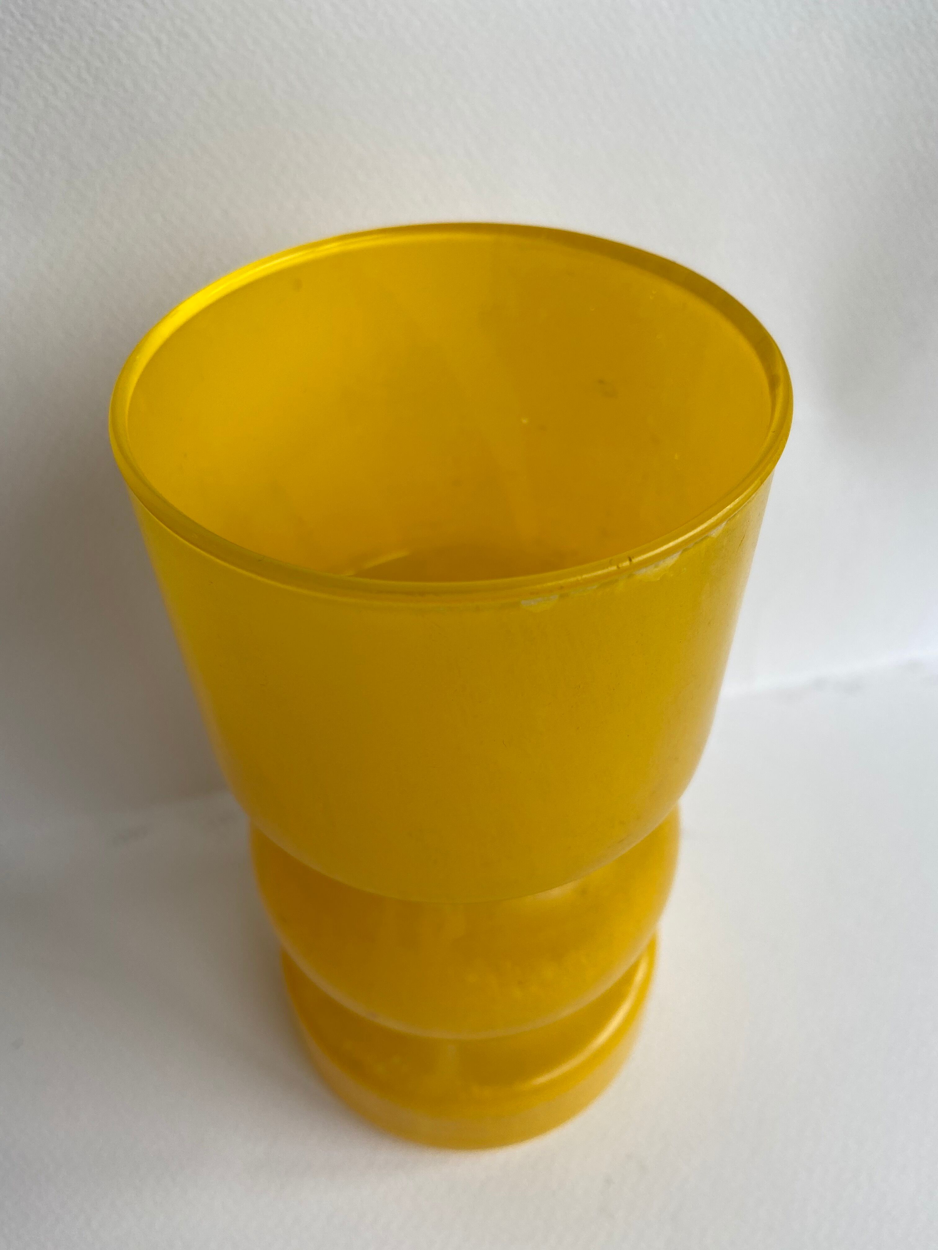 Yellow glass vase
