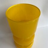 Yellow glass vase