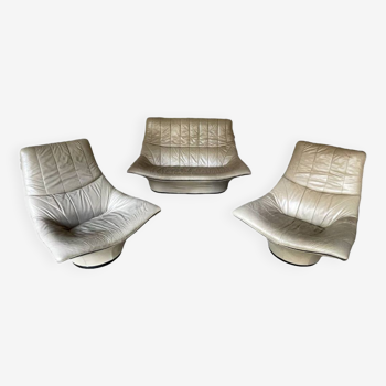 Living room set sofa + 2 armchairs space age germany 1970 by gerard van den berg