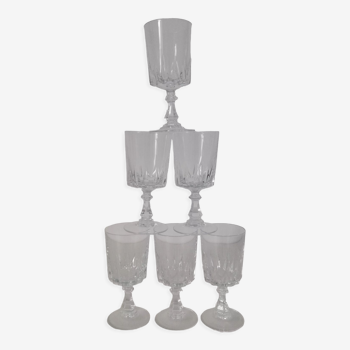 Verres apéritif cristal d'arc vintage