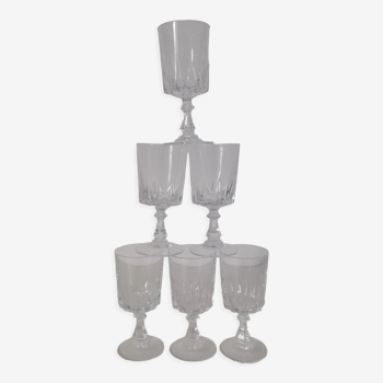 Vintage arc crystal aperitif glasses