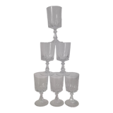 Vintage arc crystal aperitif glasses