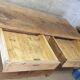 Rustic antique buffet in solid wood with 2 drawers.