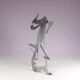 1990s abstract metal sculpture named: mensch mit mensch Guido Hafner German