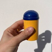 80s multi-colored salt and pepper shakers