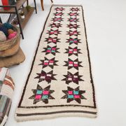 Tapis coureur beige & marron