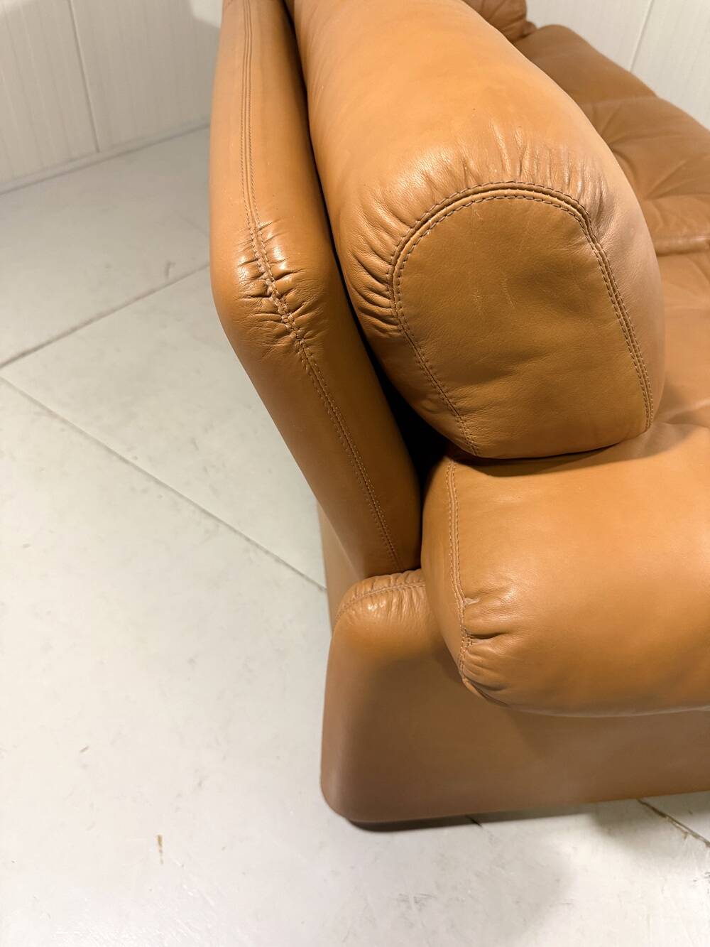 Canapé Coronado en cuir de Tobia et Afra Scarpa pour B&B Italia