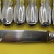 Set of 12 large BOULENGER knives in silver metal