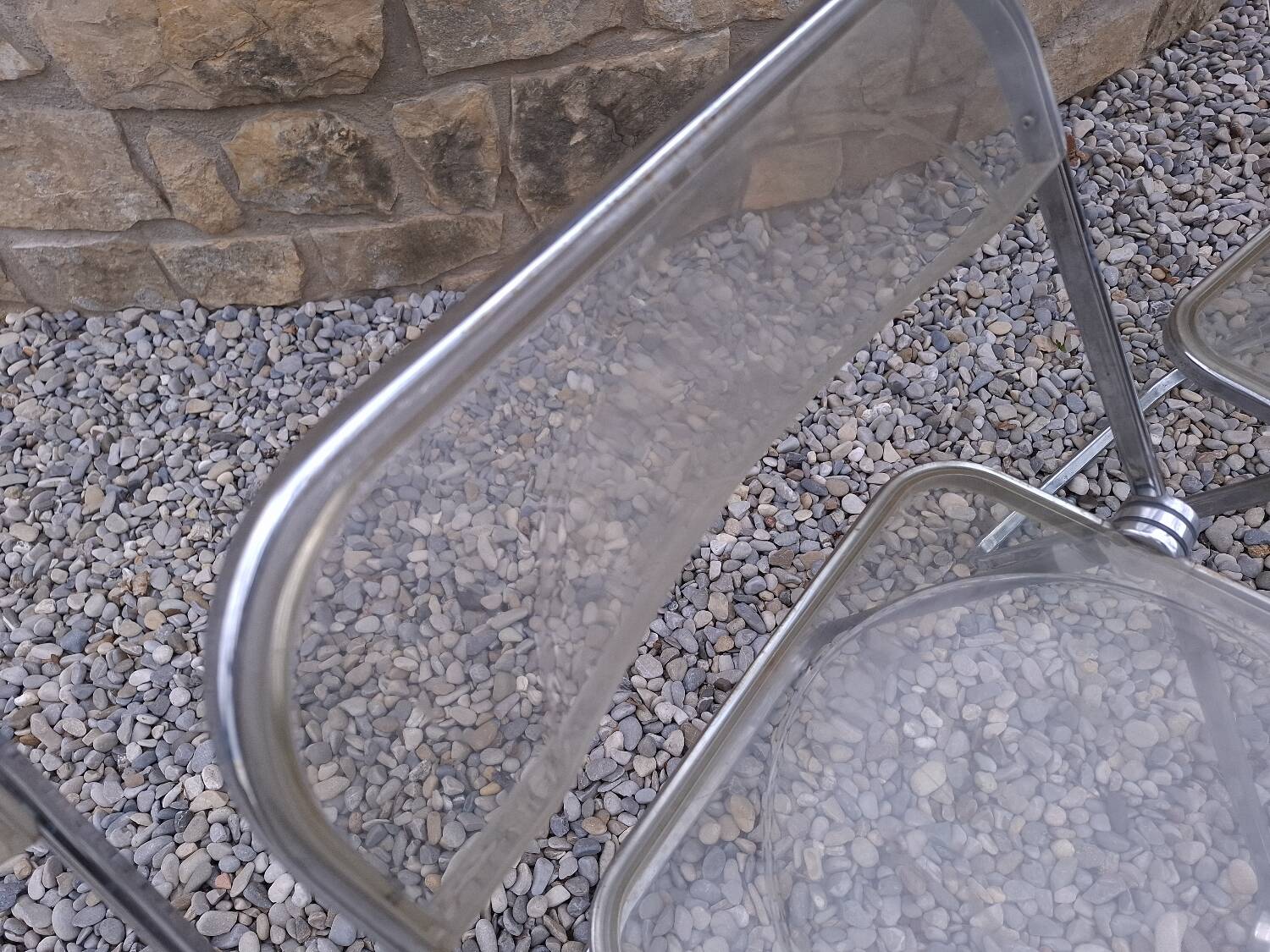 5 vintage 70'S chairs + Giancarlo Piretti Castelli support