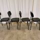 Lot de 4 chaises d'école vintage / Cuir noir / STOL Kamnik années 80 Yougoslavie
