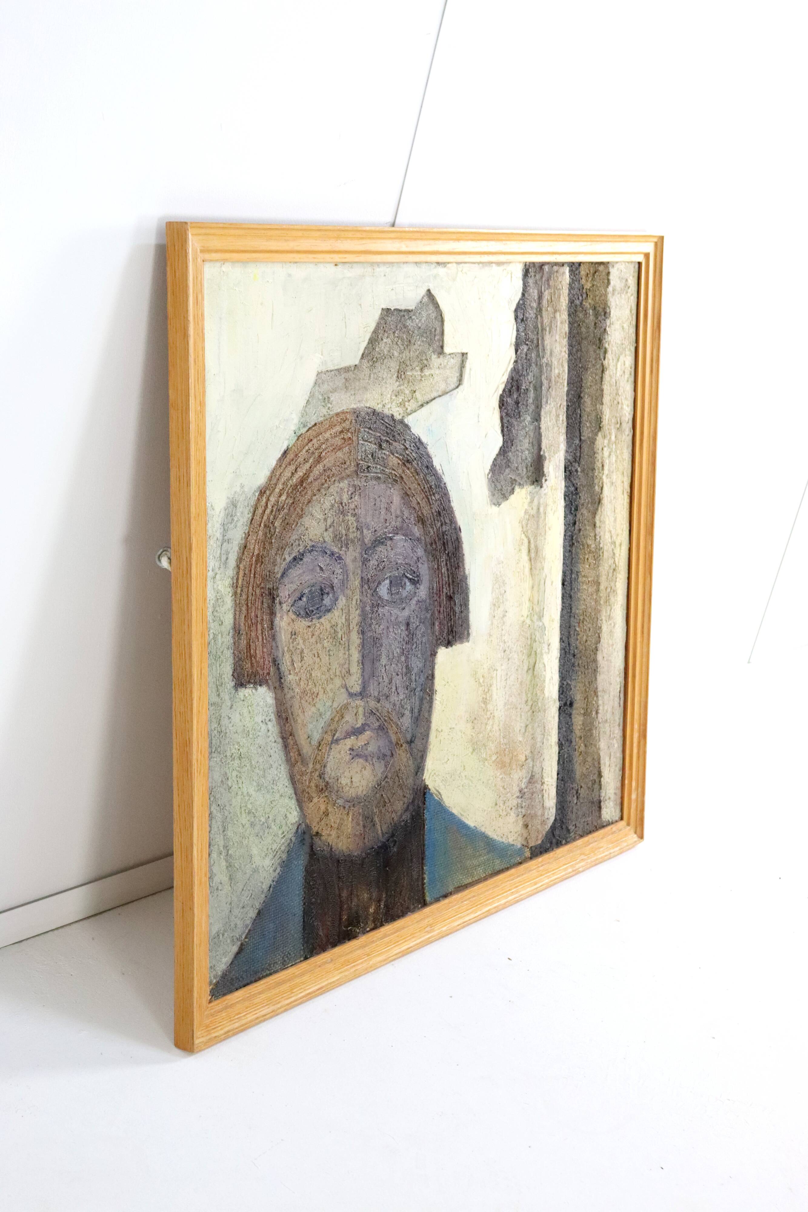 Mid century schilderij 'spaanse jezus'