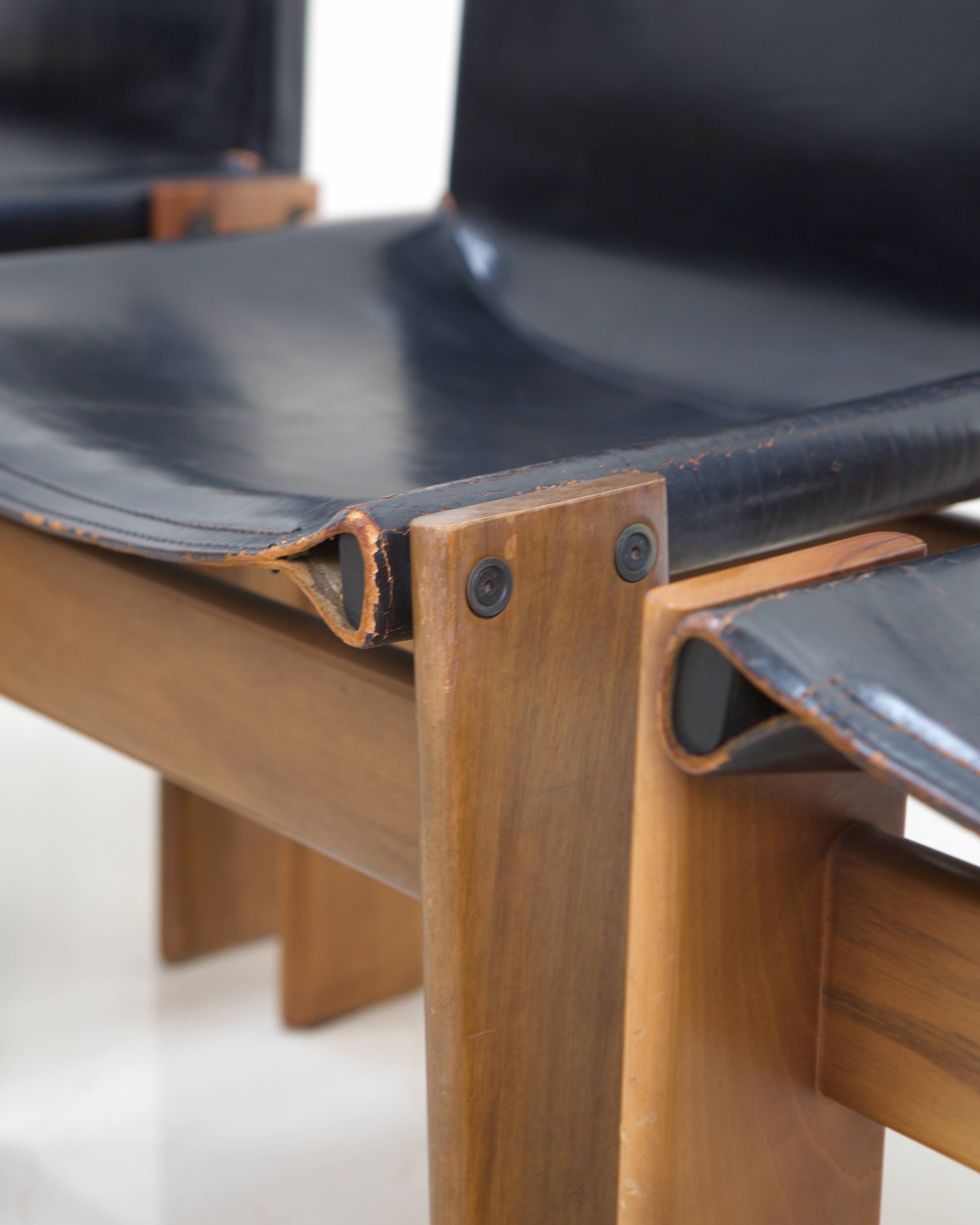 Set of 6 "Monk" Chairs by Afra & Tobia Scarpa for Molteni 70's