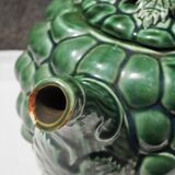Green slurry teapot, grape pattern